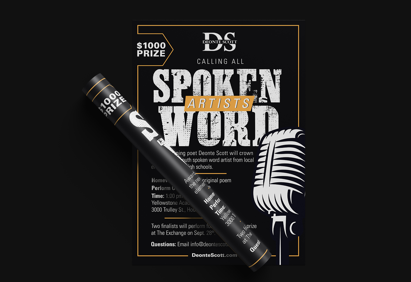 Deonte Scott Poster Call for Spoken Word artists