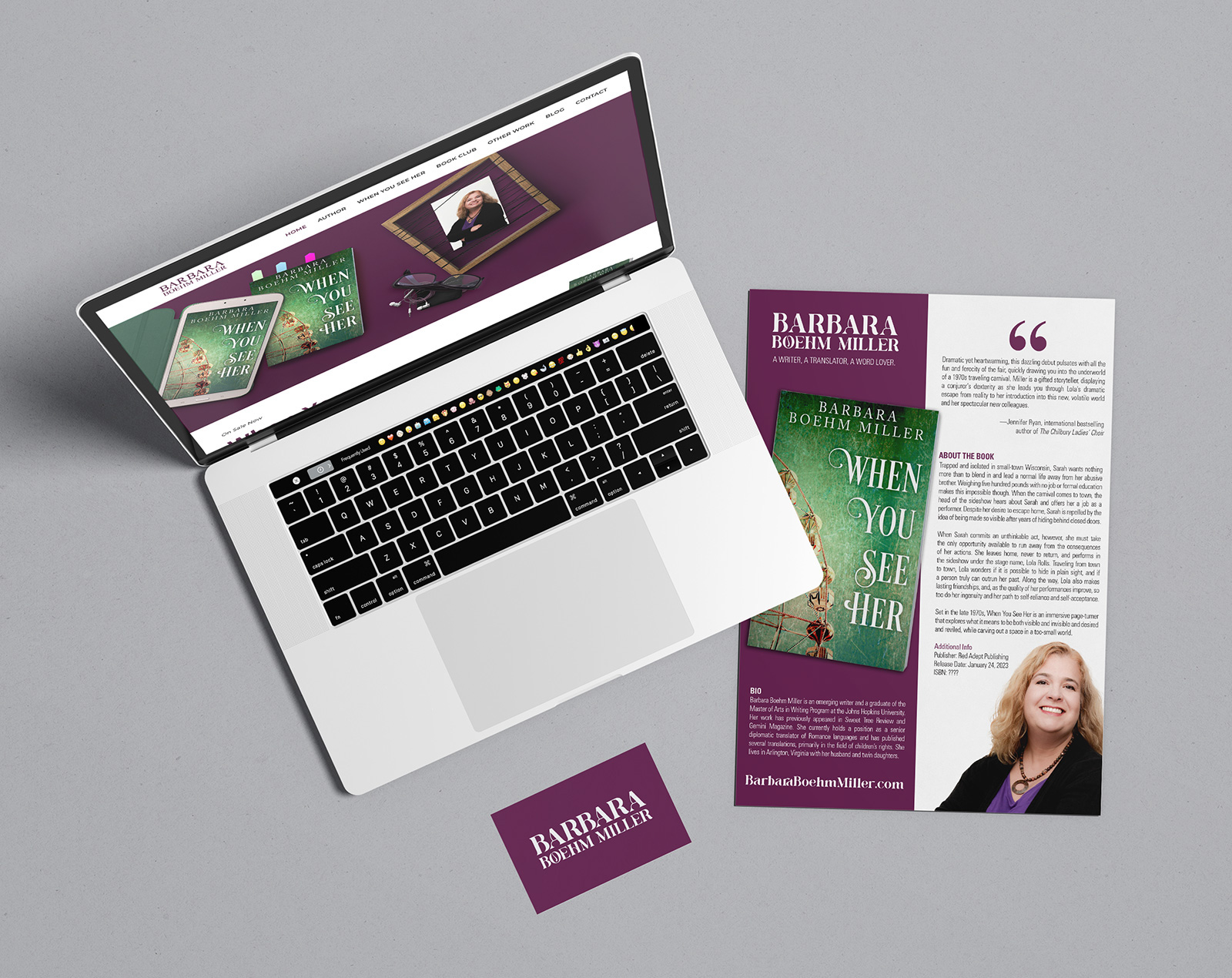 Web design for Barbara Boehm Miller