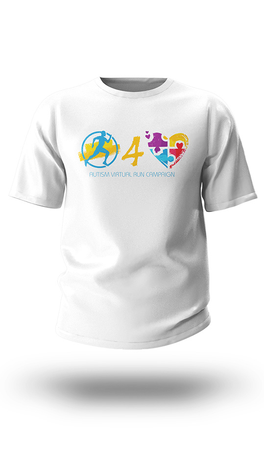 Run for Autism custom t-shirt art